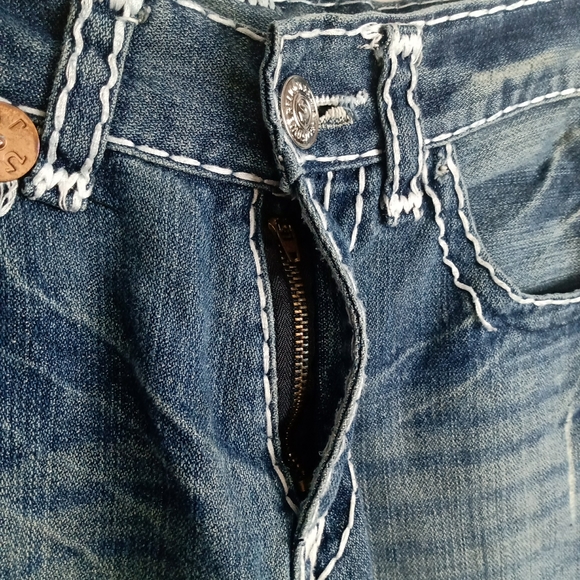 TRUE RELIGION Mens Distressed Blue Jeans Size 32 - Picture 7 of 16